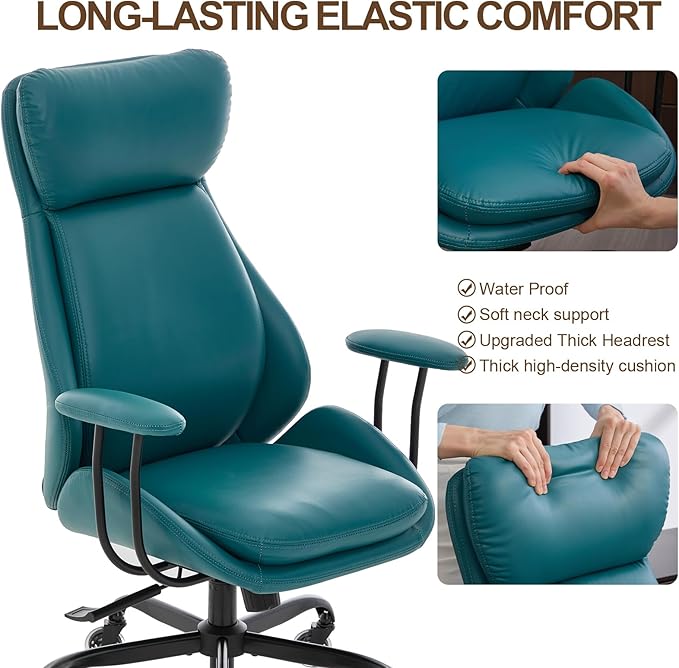 E-Motie Office Chair, Leather Desk Chair - Image 7