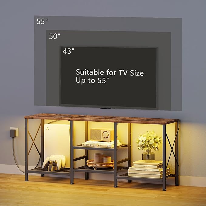 JARHETUN TV Stand with LED Lights - Image 7