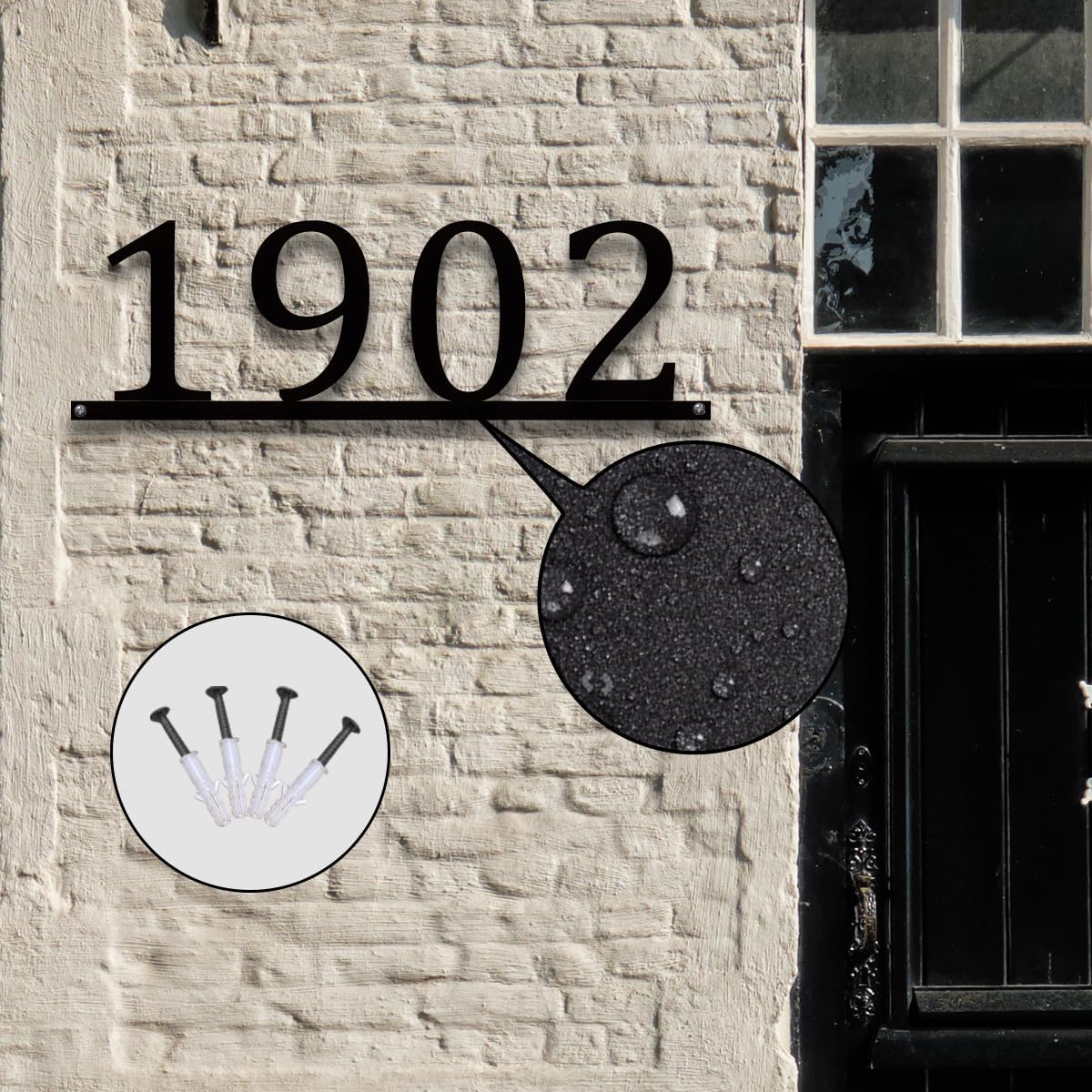 Personalized Metal House Number Sign | Custom Metal Address Sign for Outside | Personalized Meta | House Number Sign | Housewarming gift (Number)