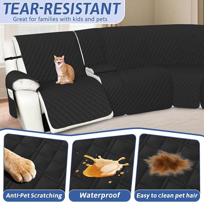 Arfntevss Recliner Sectional Couch Covers 1OO% Waterproof L Shape Sofa Cover - Image 5