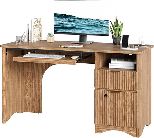 Bestier 55 Inch Wood Computer Desk by Bestier