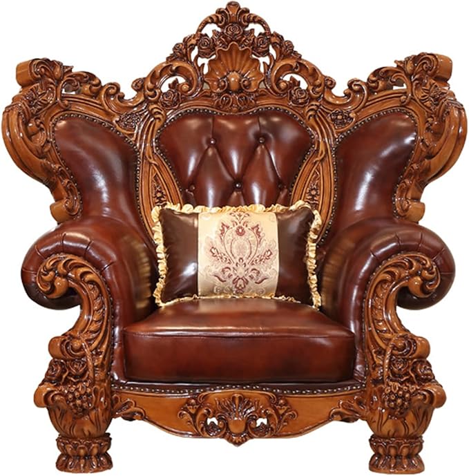 European-Style Luxury Sofa, Solid Wood Sofa by Unknown