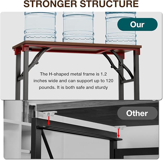 TEMI Small Computer Desk Folding Table - Image 6