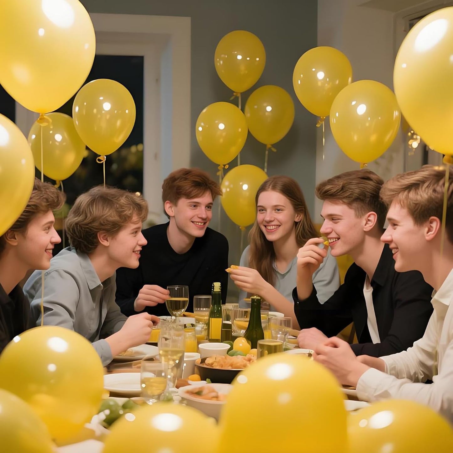 KAWKALSH Yellow Balloon 12 Inch, 110pcs Latex Party Balloons Helium Bright Color for Birthday Baby Shower Wedding Party Supplies Arch Garland Decoration