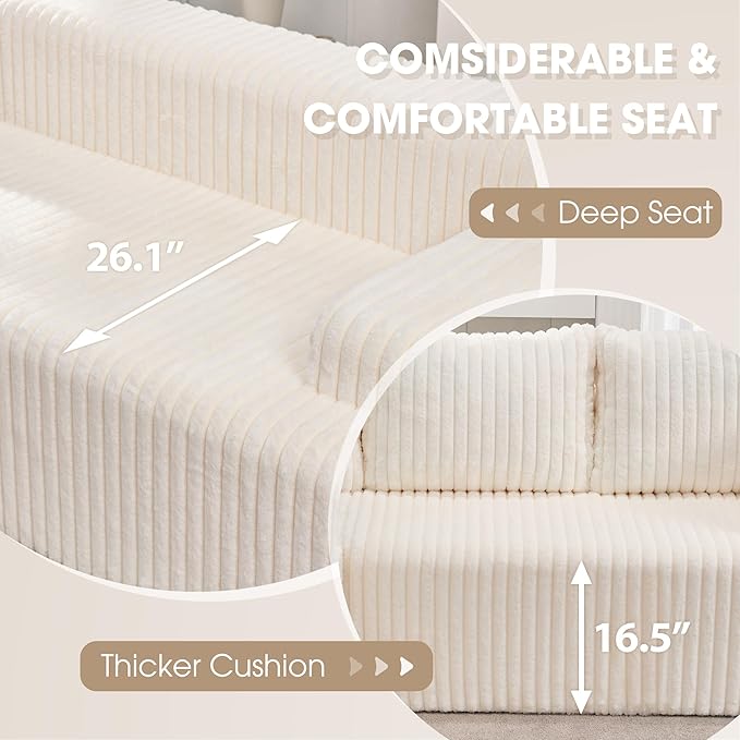 Modular Sectional Sofa Couches L-Shape Couch 3 Seat Modular Sofa Memory Foam - Image 4