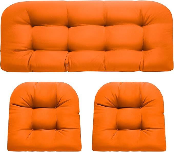 DANGHOOGY Wicker Chair Cushions, Waterproof Outdoor Loveseat Cushions by DANGHOOGYFurnitureCushions