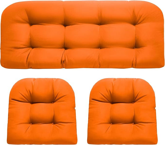 DANGHOOGY Wicker Chair Cushions, Waterproof Outdoor Loveseat Cushions by DANGHOOGYFurnitureCushions