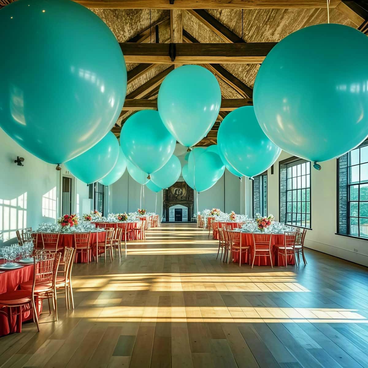 30 Pack Teal Balloons 36 inch Turquoise Latex Giant Balloons for Party Decorations and Events