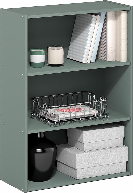 Furinno PASIR Book Shelf, 3-Tier Bookshelf, Storage Shelves Bookcase, 9.7 x by Furinno-FitsYourSpaceFitsYourBudget