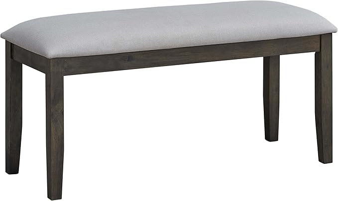 Acme Marit Transitional Wood and Fabric Dining Bench in Gray by AcmeFurniture