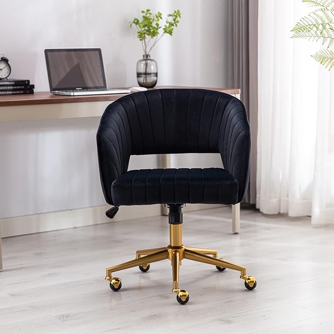 Home Office Chair Swivel Velvet Desk Chair Accent Armchair Upholstered Modern - Image 9