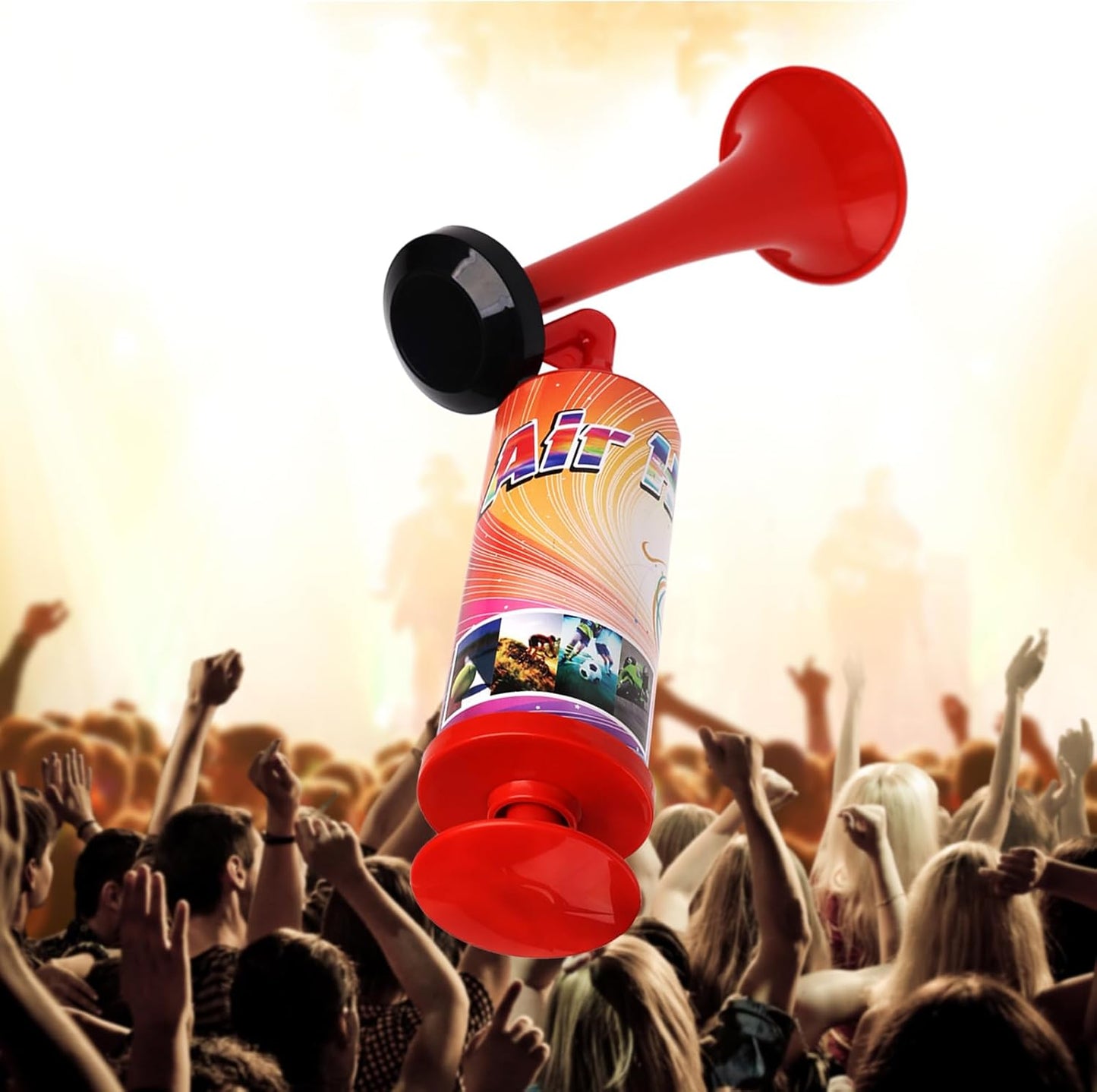 Fog Hor Air Horn for Boat Beer Horn Dog Horns Party Air Horns Sports and Marine Signal Safety Horn Hand Held Pump Air Horn(ABS large handheld horn 4PCS)