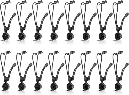 SLOW DOLPHIN Backdrop Background Muslin String Clips Holder Multifunctional for Photo Video Photography Studio 16 Pack, Black