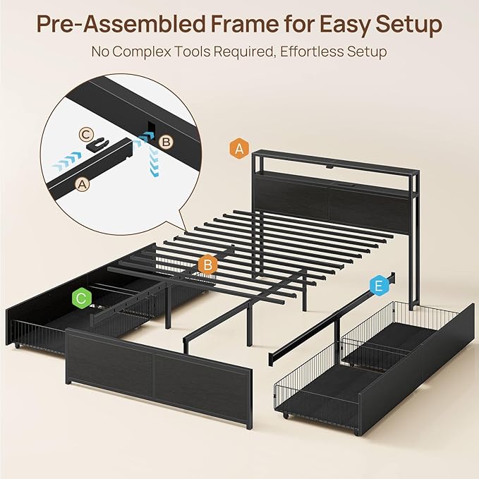 Rolanstar Full Size Bed Frame - Image 3