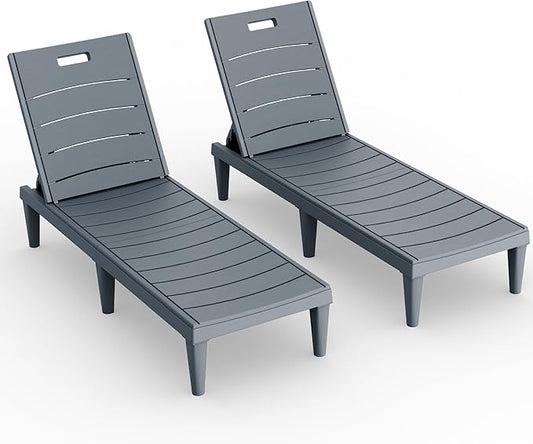 Devoko Outdoor Chaise Lounge Chair Set of 2 by DEVOKO