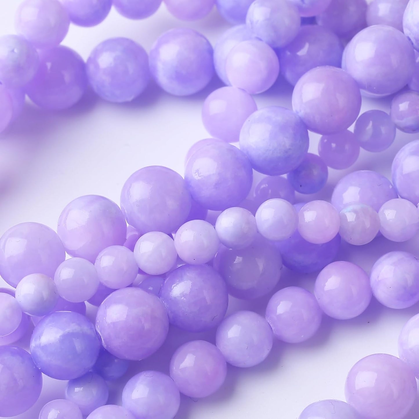 Purple Persian Jade Stone Beads, Round, 6MM, 60PCS, Loose Beads for Jewelry Making