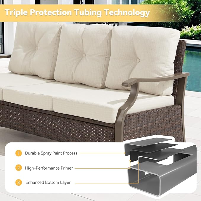 7 Pieces Outdoor Conversation Sets - Image 4
