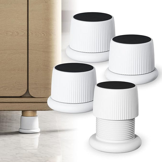 Adjustable Furniture Bed Risers, 1.6-2.6 inch Bed Risers Black, Durable Plastic by xuenair
