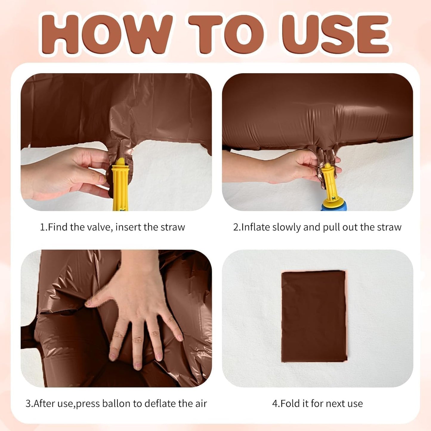 12 Pcs Heart Balloons, 18 inch Cream Brown Heart Shaped Balloons, Big Heart Helium Balloon, Neutral Foil Balloon for Wedding Baby Shower Anniversary Backdrop Valentine Party Decoration