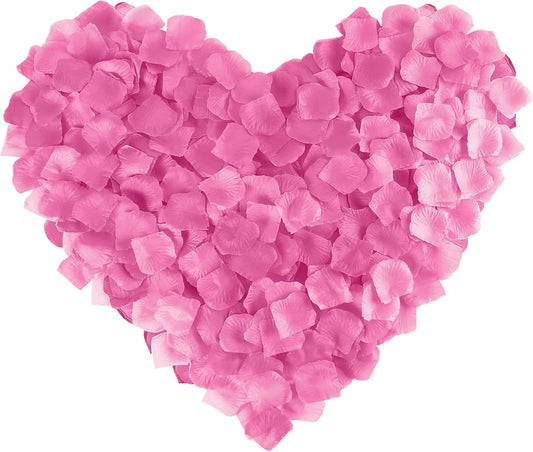 1000 Pcs Artificial Silk Rose Petals Decoration Wedding Party Color Pink