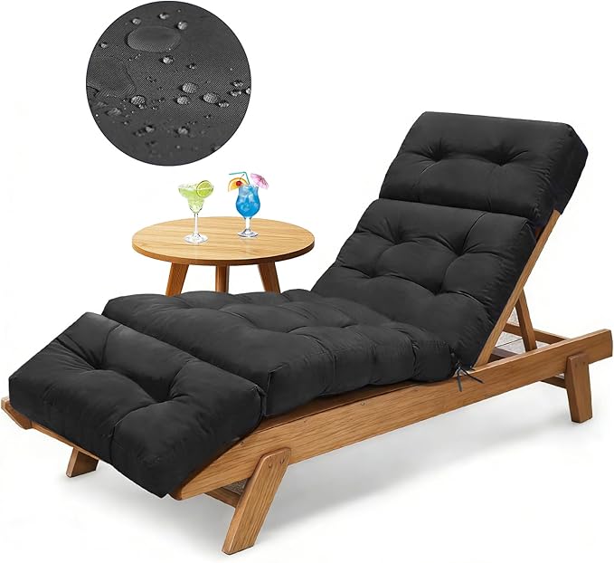 Outdoor Chaise Lounge Chair Cushion 74.2 x 22 x 4.7 Inches Thickened 100% by Unknown