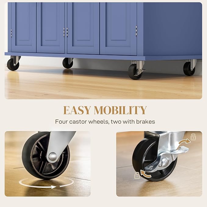 HOMCOM Kitchen Island Cart - Image 6