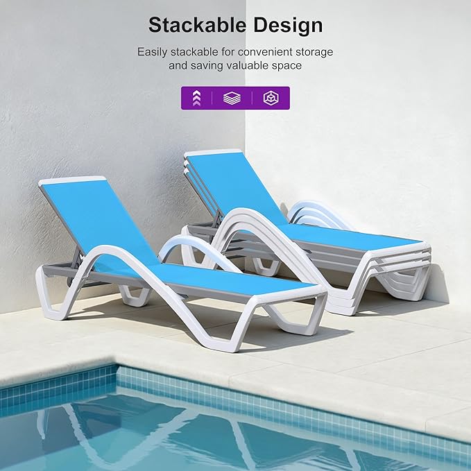 PURPLE LEAF Patio Chaise Lounge Chair - Image 5