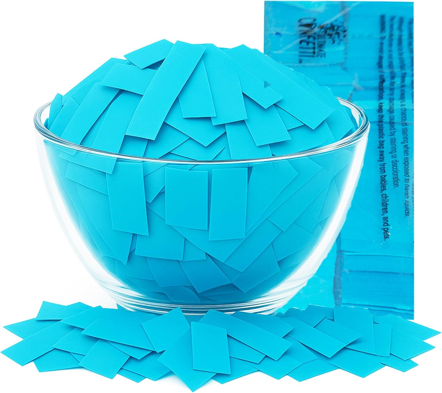 Ultimate Confetti, Turquoise Color Biodegradable Confetti - Rectangular Fluttering Tissue Paper Confetti for Cannon and Launcher use – Best for Wedding, Parties, Concerts and Live Events - 1 lb, 16 oz