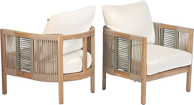 Christopher Knight Home 4-Piece Acacia Wood Patio Furniture Set - Image 10