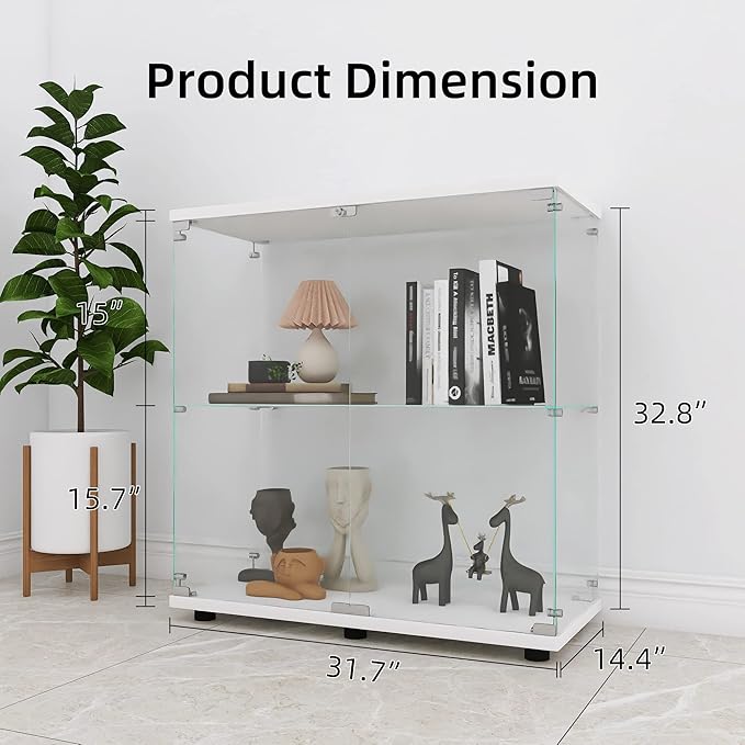 LFT HUIMEI2Y Glass Display Cabinet 2-Shelf - Image 2