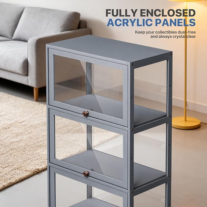 Magshion Display Cabinet, 5-Tier Curio Cabinet - Image 7