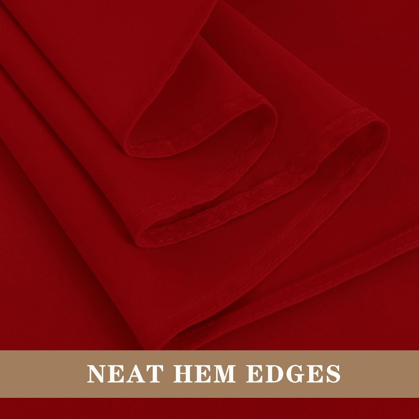 Fitable 6 Pack Red Round Tablecloths - 120 Inches in Diameter - Stain Resistant and Washable Table Clothes, Polyester Fabric Table Covers for Wedding, Party, Banquet, Formal Events