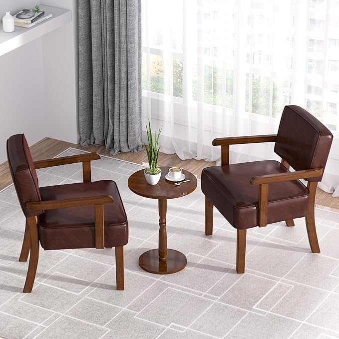 FAGAGA Accent Chair, PU Leather Living Room Chairs Oversize - Image 4