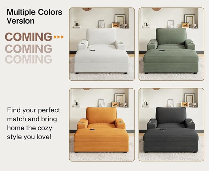 Merax 42.8" Oversized Chaise Lounge Chair - Image 8