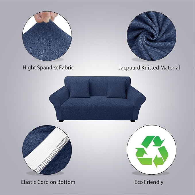 Loveseat Slipcover with 2 Pillow Cover - Image 2