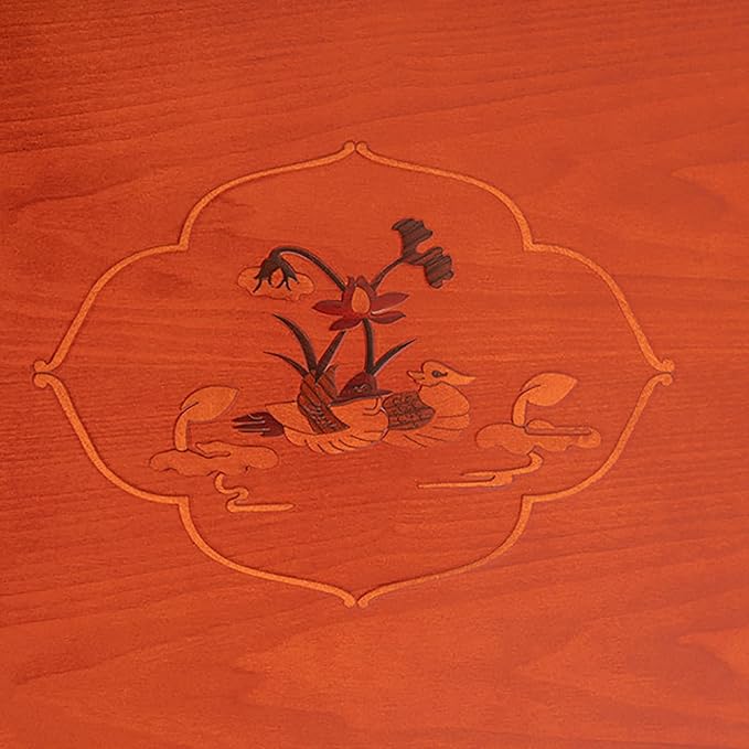 Square Folding Coffee Table, Wooden Korean Style Multifunctional Dining Table - Image 5