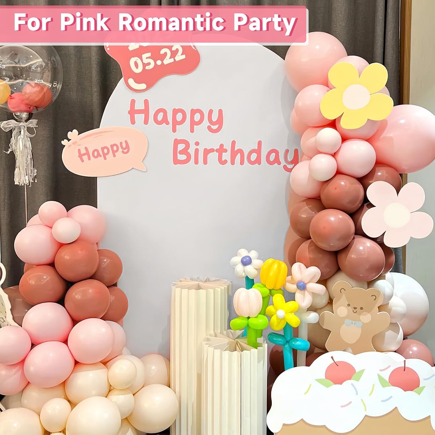 Hemmotop 7.2 ft White Arch Backdrop Cover (No Arch Stand) - Double-Sided Spandex Arch Covers Stretchy Backdrop for Party Wedding Birthday Baby Shower - Ideal for Balloon Arches