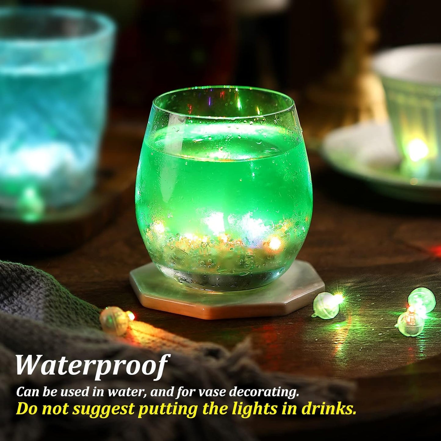 50PCs Mini Led Lights, Blinking Led Balloons Light for Neon Party Lights, Paper Lanterns, Easter Eggs, Birthday Party, Wedding, Halloween, Christmas Decoration (Blinking Green)