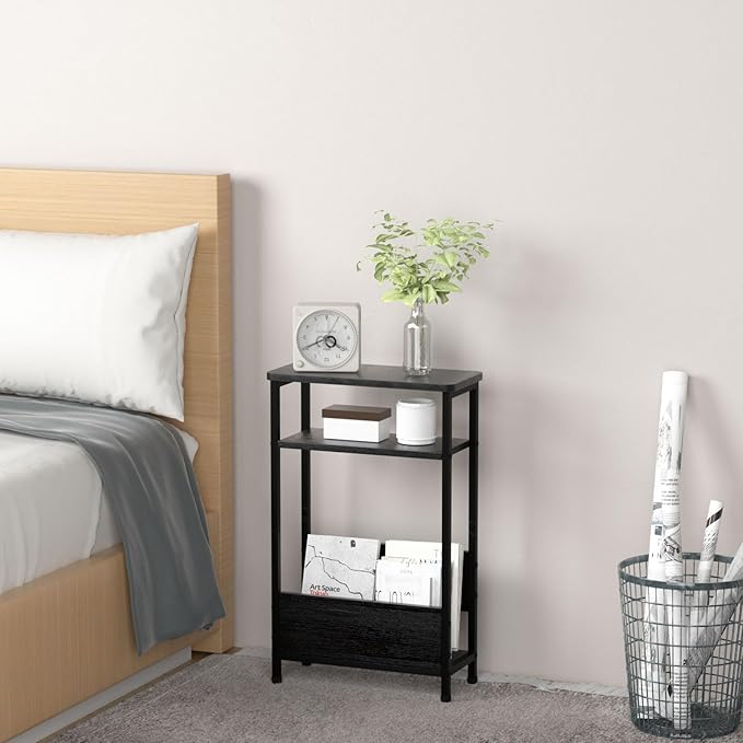 THUMEYE 7.1" Narrow Side Table for Small Spaces, 3 Tier Small End Table - Image 4