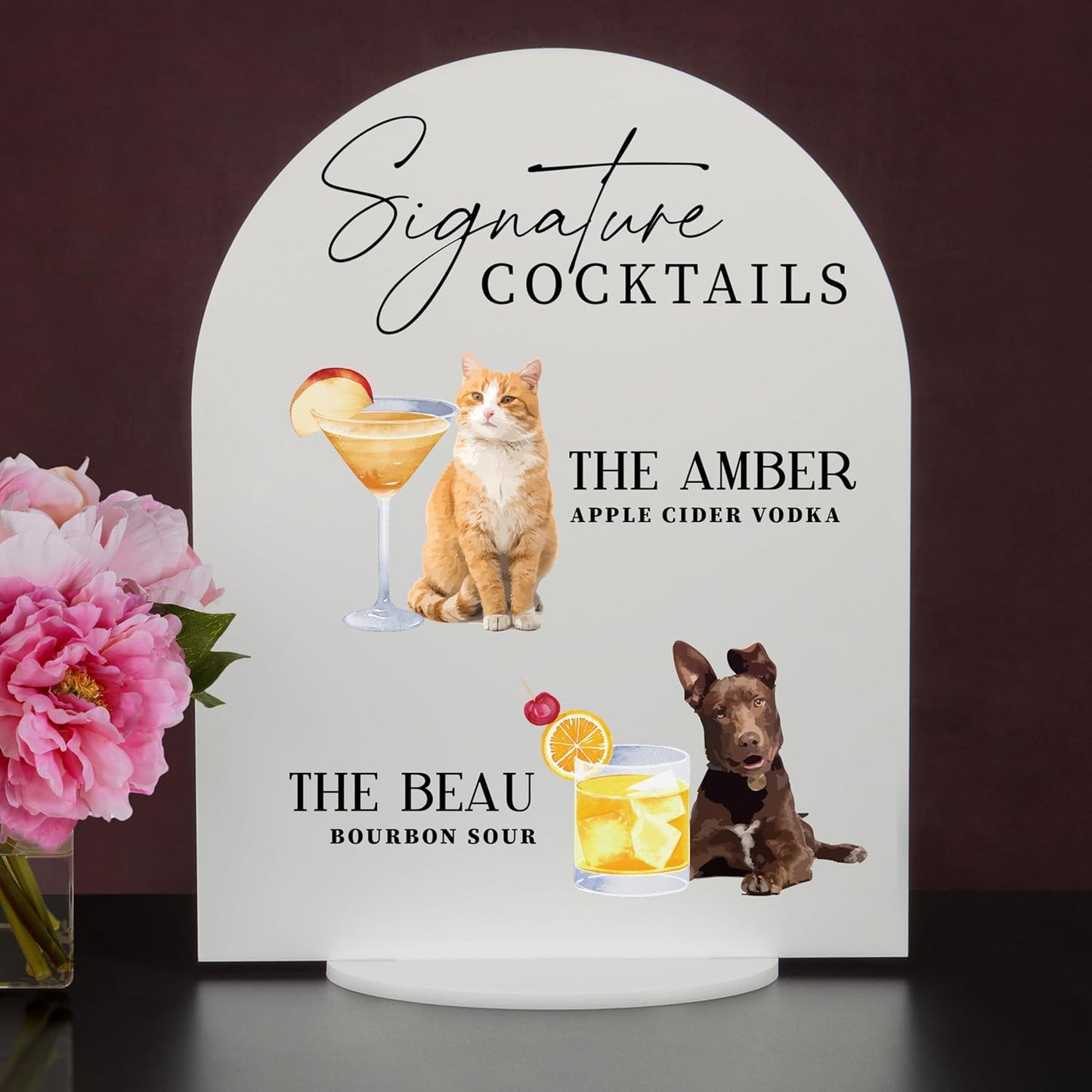 Pet Signature Drink Wedding Signs