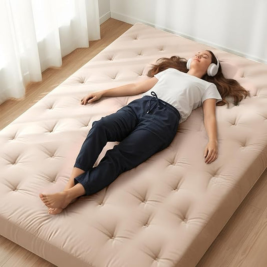 ZonLi Japanese Floor Futon Mattress Twin Size 39"x 75", 100% Cotton Cover 6'' by Zonli