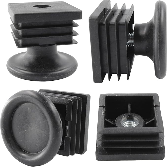 8Pcs Adjustable Leveling Feet 38 x 38mm Square Insert Kit Furniture Glide - Image 3