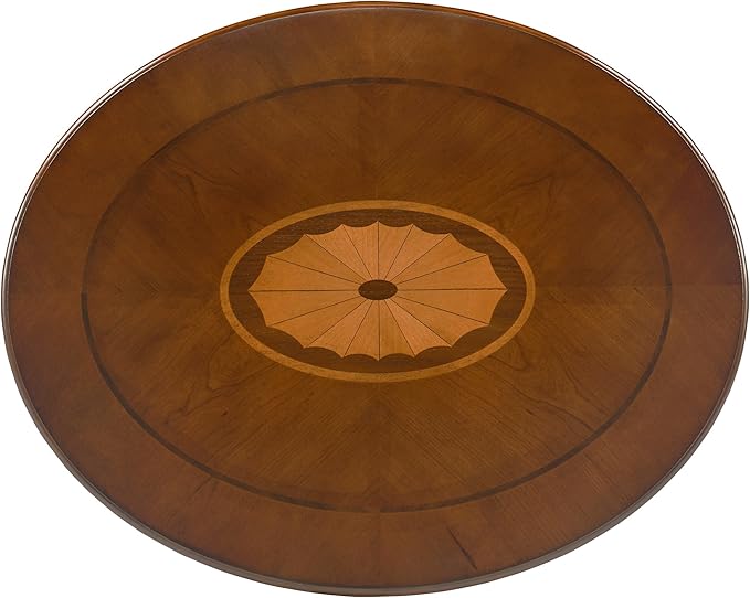 Solid Wood Oval End Table with Drawer and Shelf - Image 3
