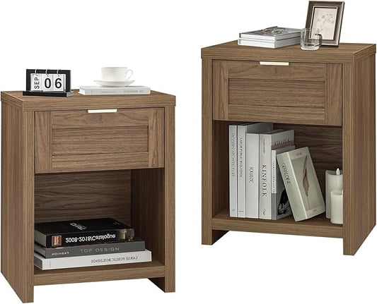 OAKHAM HOME Night Stand Set 2, Boho End Table by OAKHAMHOME