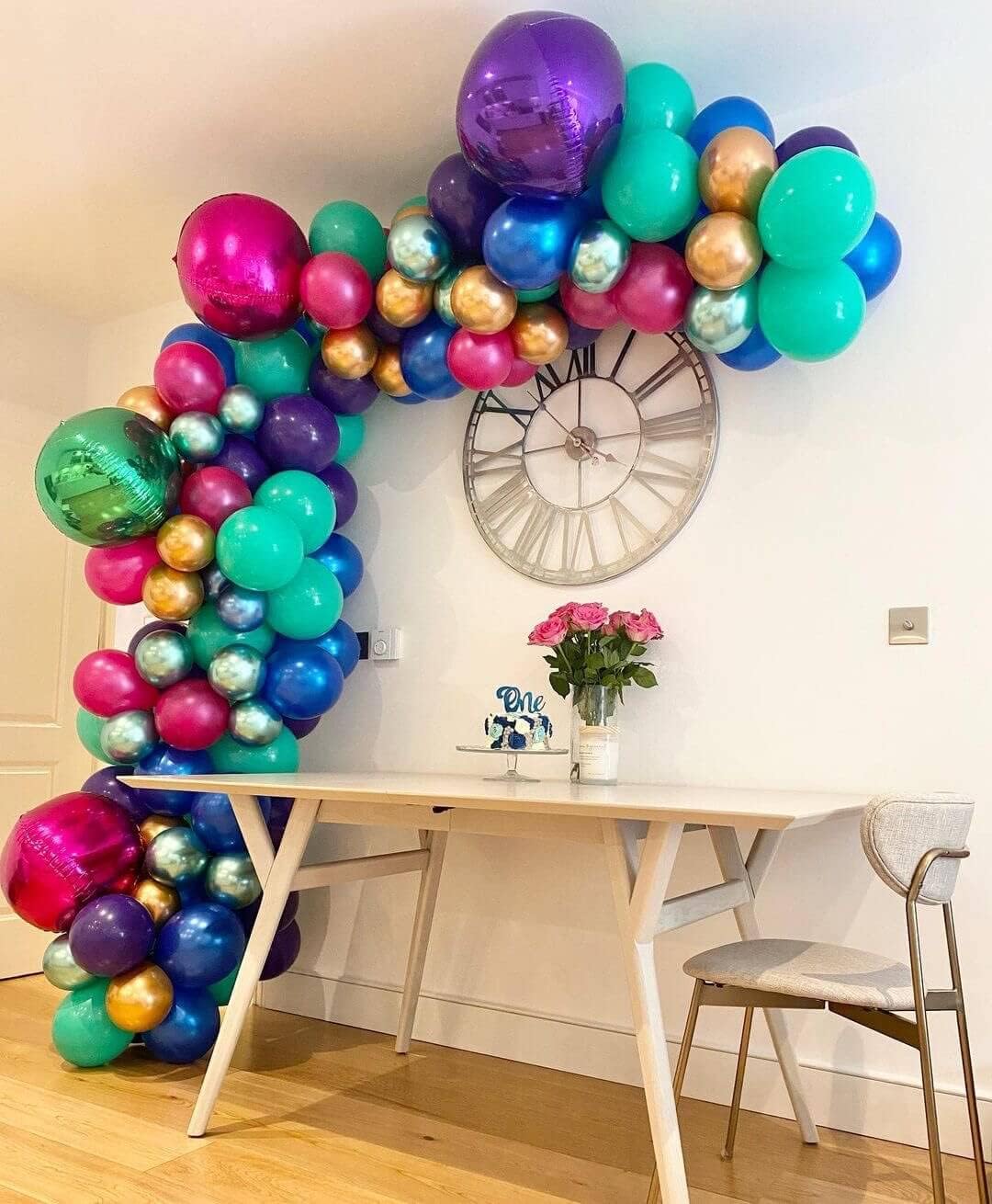 6 Pack 22 Inch 4D Purple Balloons Big Round Foil Balloons Purple Metallic Balloons for Wedding Birthday Bridal Shower Baby Shower Decorations Party Supplies
