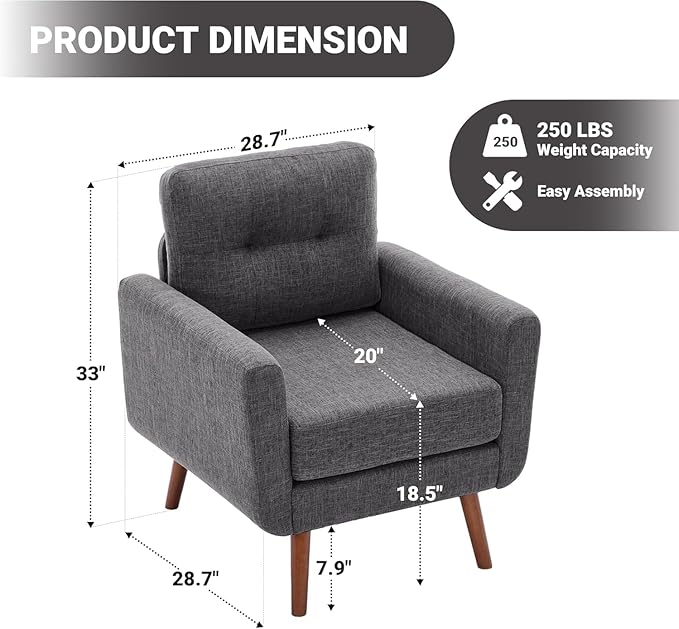 Tbfit Accent Chair, Reading Chair - Image 2
