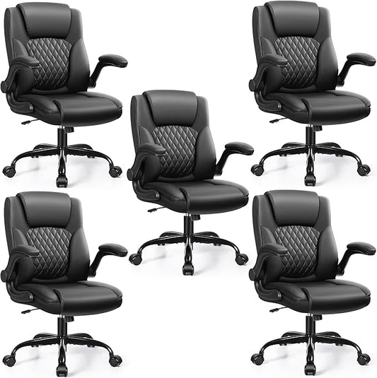 Leather Office Chair, PU Home Computer Desk Chairs by BrickAttic