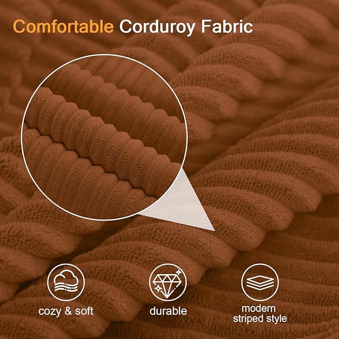 COMAX Convertible Sofa Bed Queen, Corduroy Folding Floor Couch Pull Out Couch - Image 8