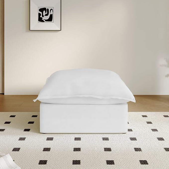 Waterproof Ottoman, Down Filled Comfort Footrest, Modular Sectional Cloud Sofa by Gtilzria