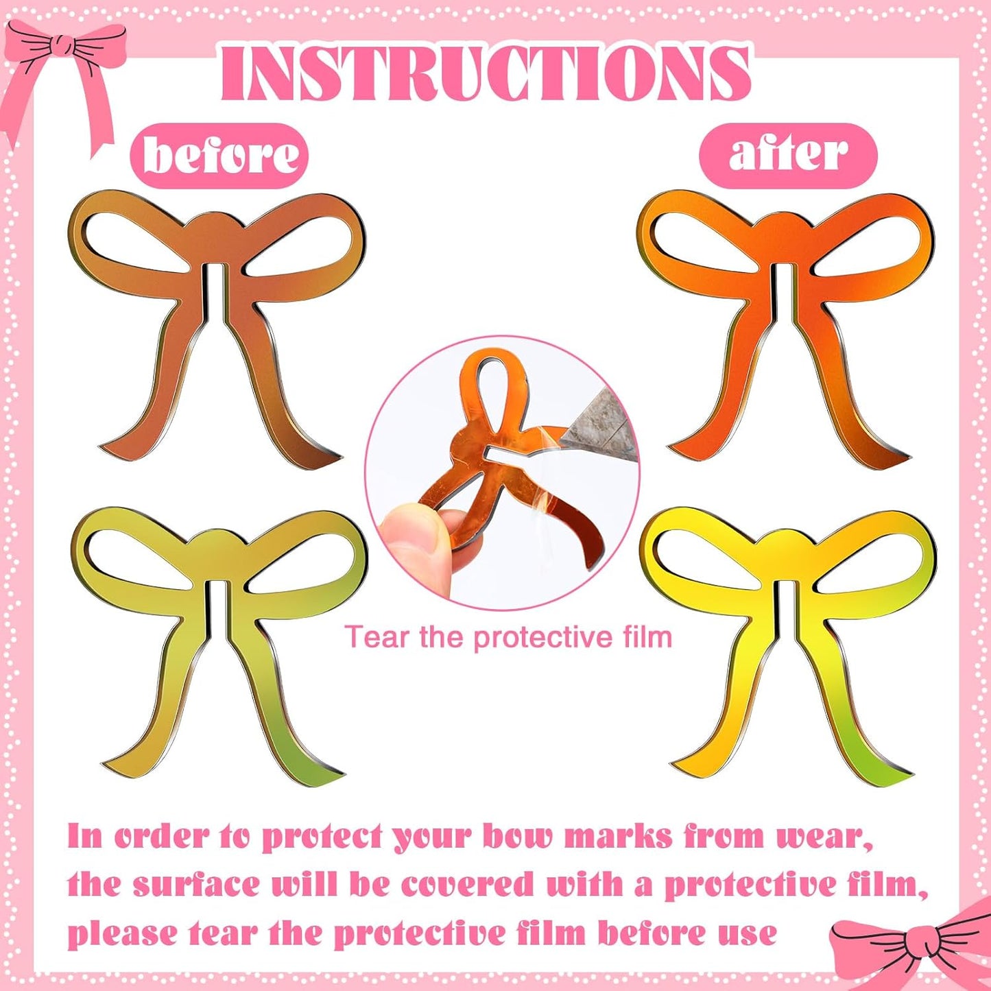 36 Pcs Bow Drink Markers Acrylic Drink Tags Bowknot Wine Glass Charms for Bachelorette Coquette Birthday Cocktail Wedding Decoration Bridal Shower Party Favors